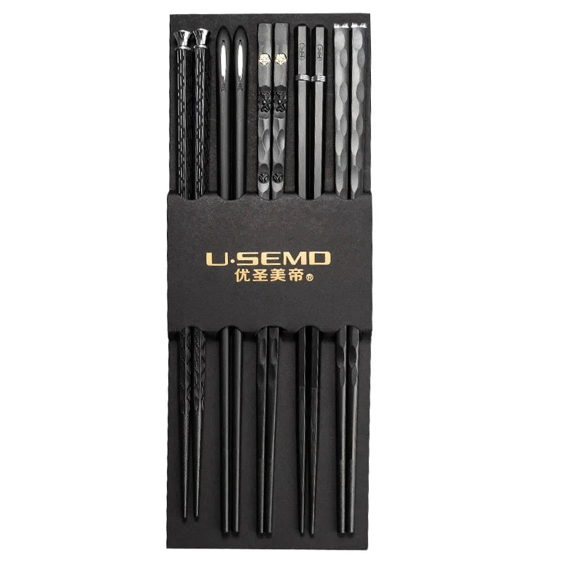 High-Quality Japanese Metal Chopsticks β 5 Pairs