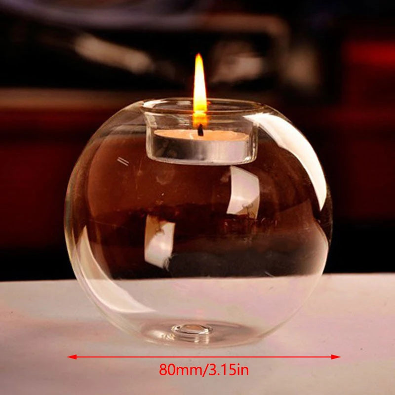 Clear Glass Tealight Candle Holder