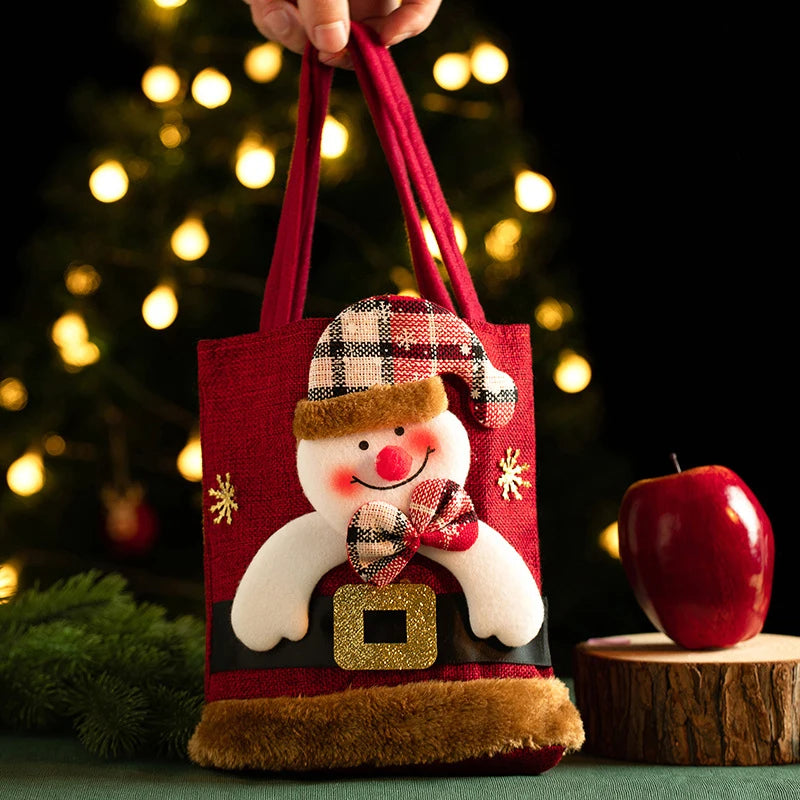 Christmas Linen Gift Bag