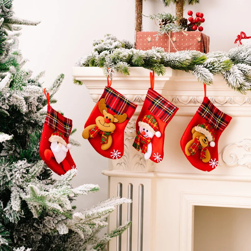Merry Christmas Fabric Gift Socks