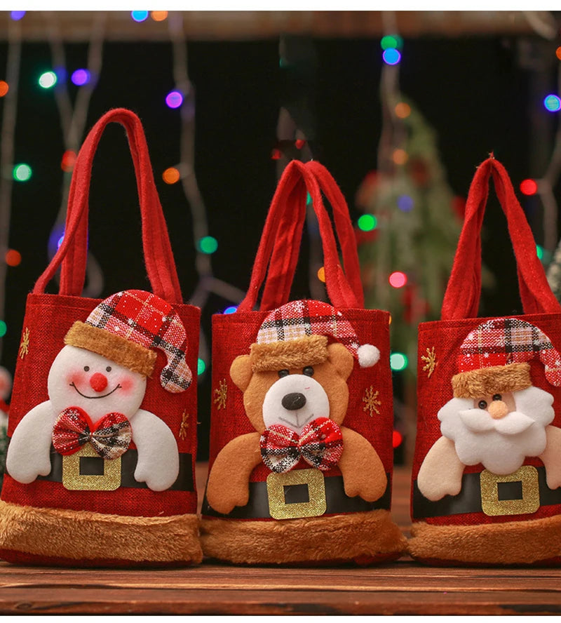 Christmas Linen Gift Bag