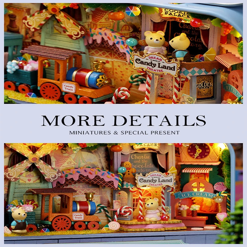DIY Wooden Miniature Dollhouse Theatre Box
