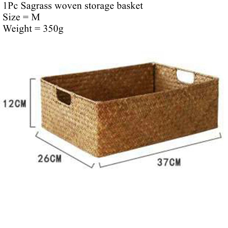 Natural Woven Seagrass Storage Basket