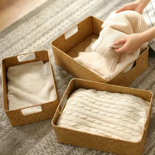 Natural Woven Seagrass Storage Basket