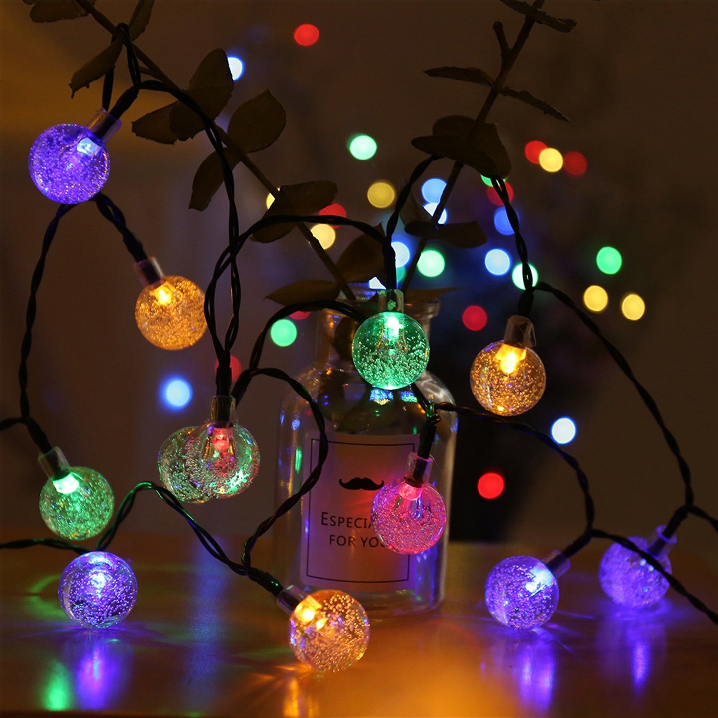 Solar Bubble Ball String Lights