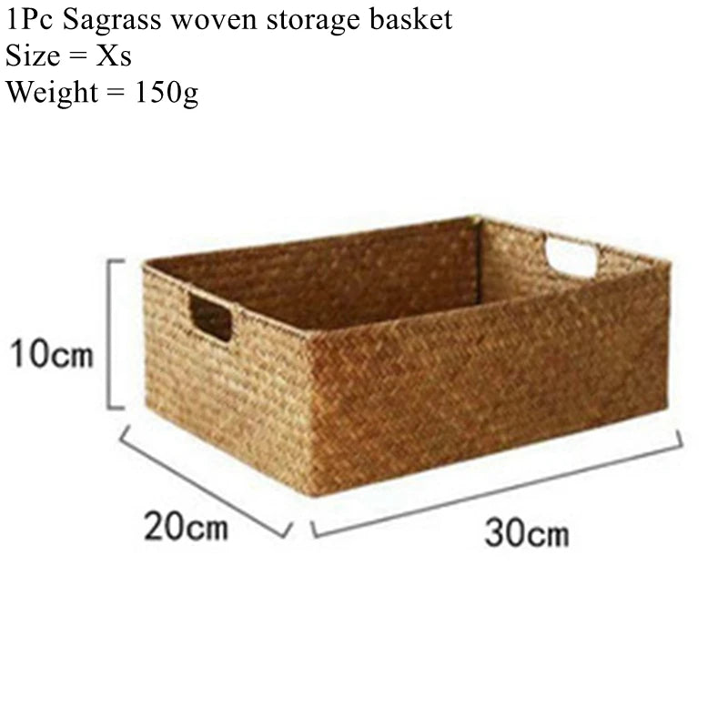 Natural Woven Seagrass Storage Basket