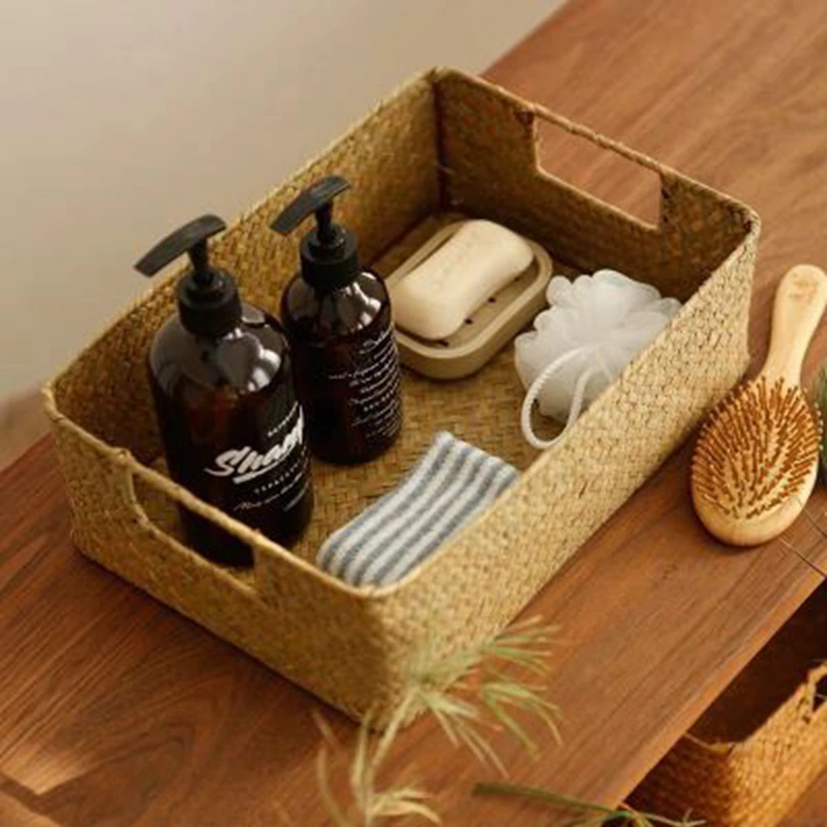 Natural Woven Seagrass Storage Basket
