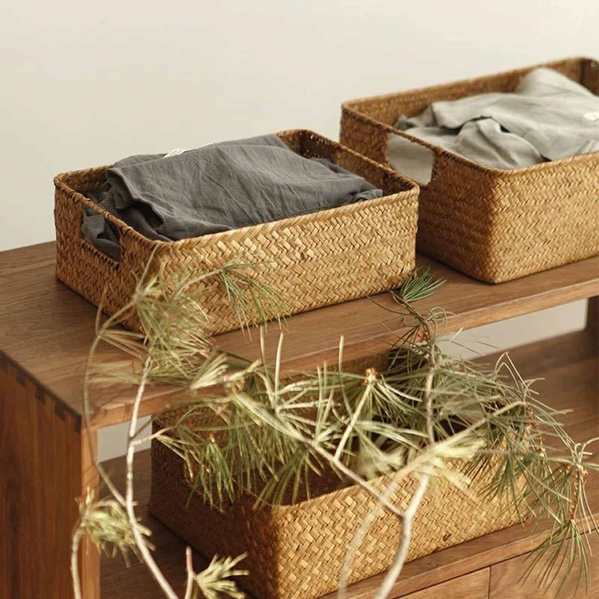 Natural Woven Seagrass Storage Basket