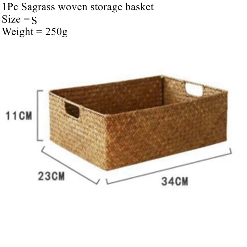 Natural Woven Seagrass Storage Basket