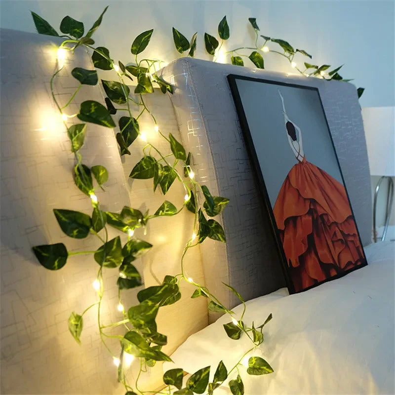 Green Leaf Fairy String Lights