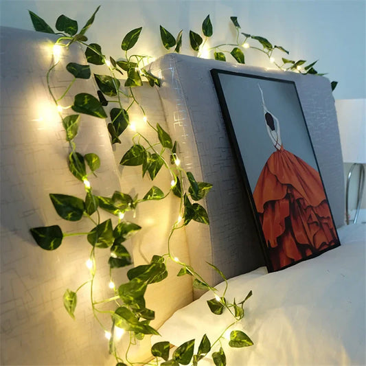 Green Leaf Fairy String Lights