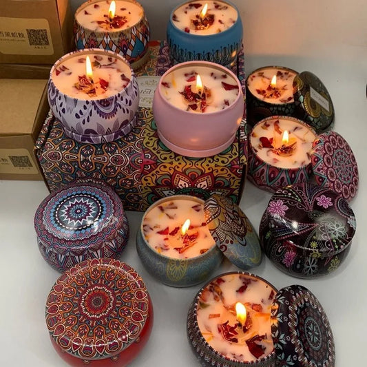 Vintage Scented Soy Wax Candle Set