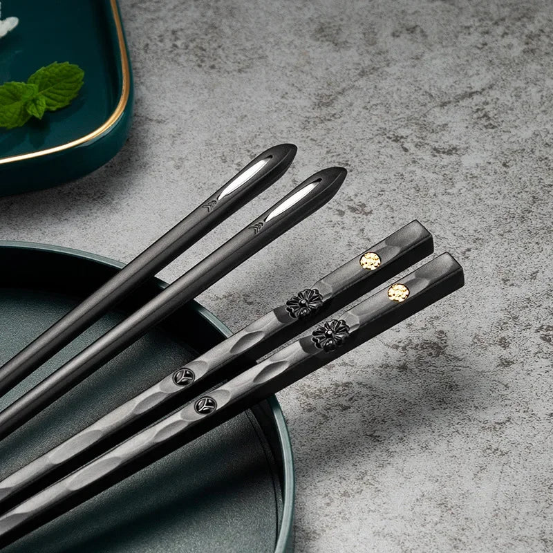 High-Quality Japanese Metal Chopsticks – 5 Pairs