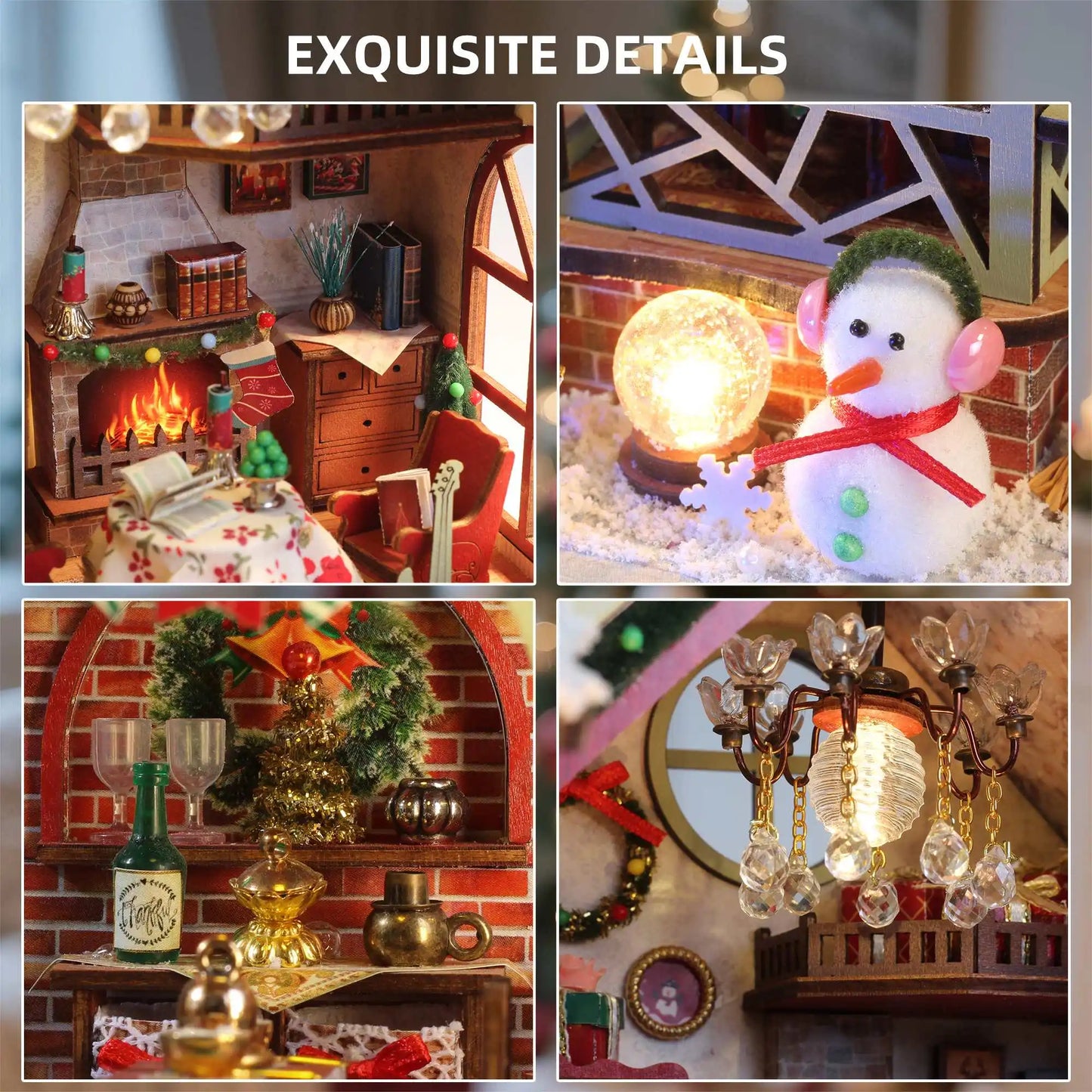Christmas Night Warm House DIY Miniature Kit