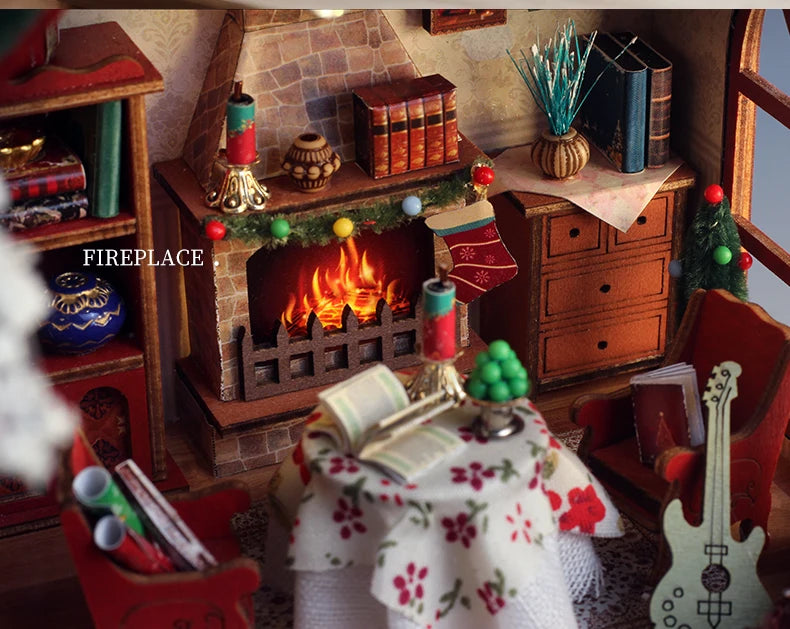 Christmas Night Warm House DIY Miniature Kit