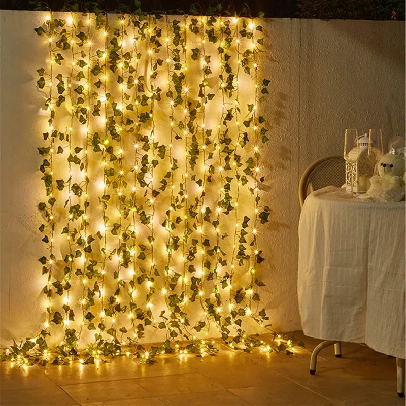Green Leaf Fairy String Lights