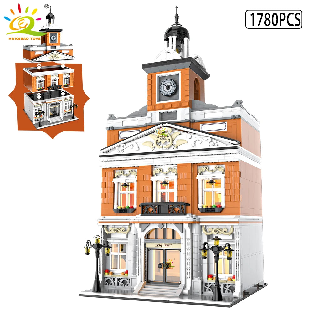 NoeluxeTM City Corner Coffee Shop Building Block Set