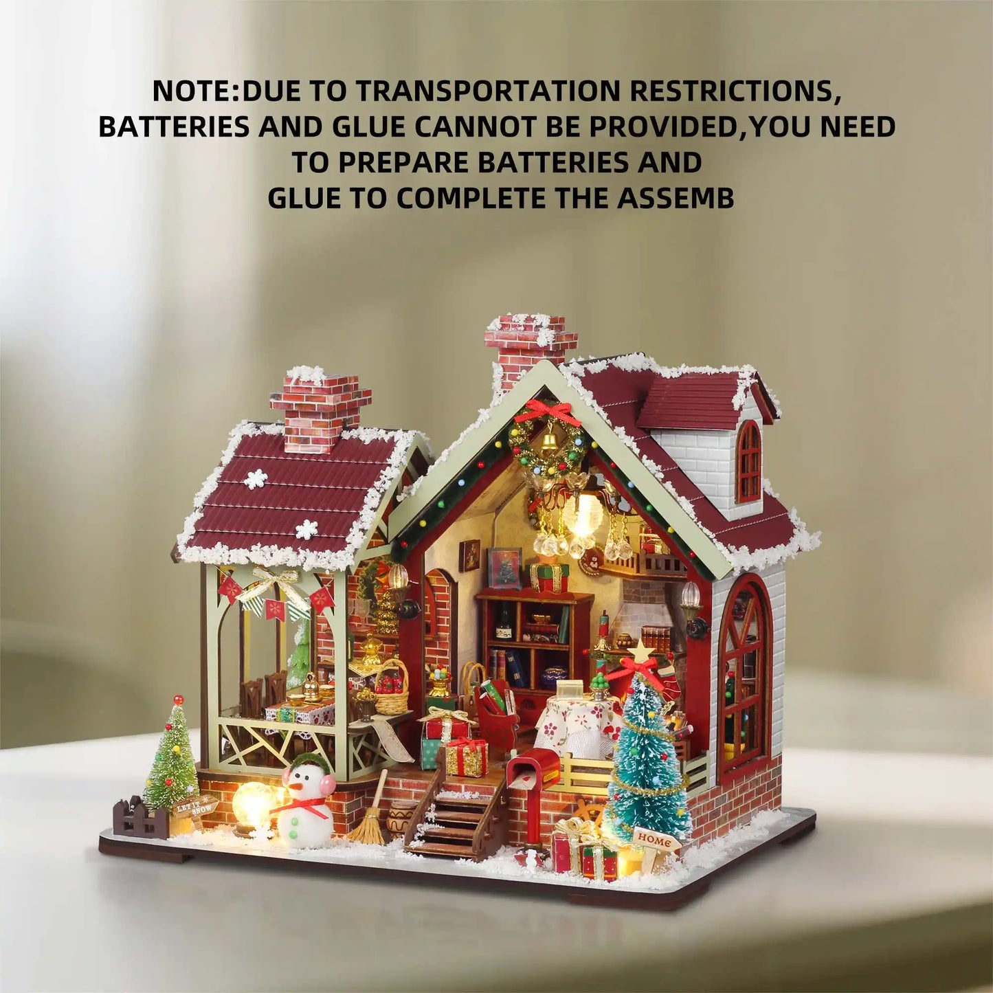 Christmas Night Warm House DIY Miniature Kit