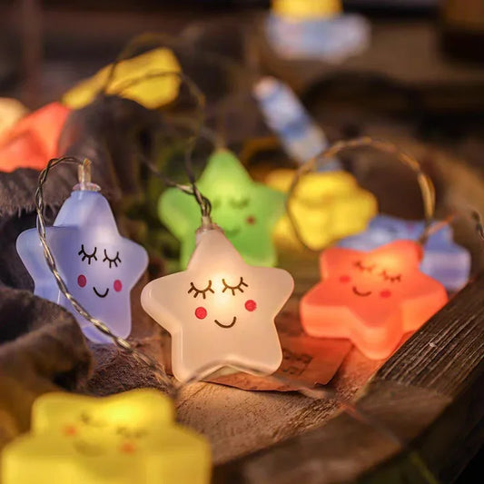 LED Star Garland String Lights