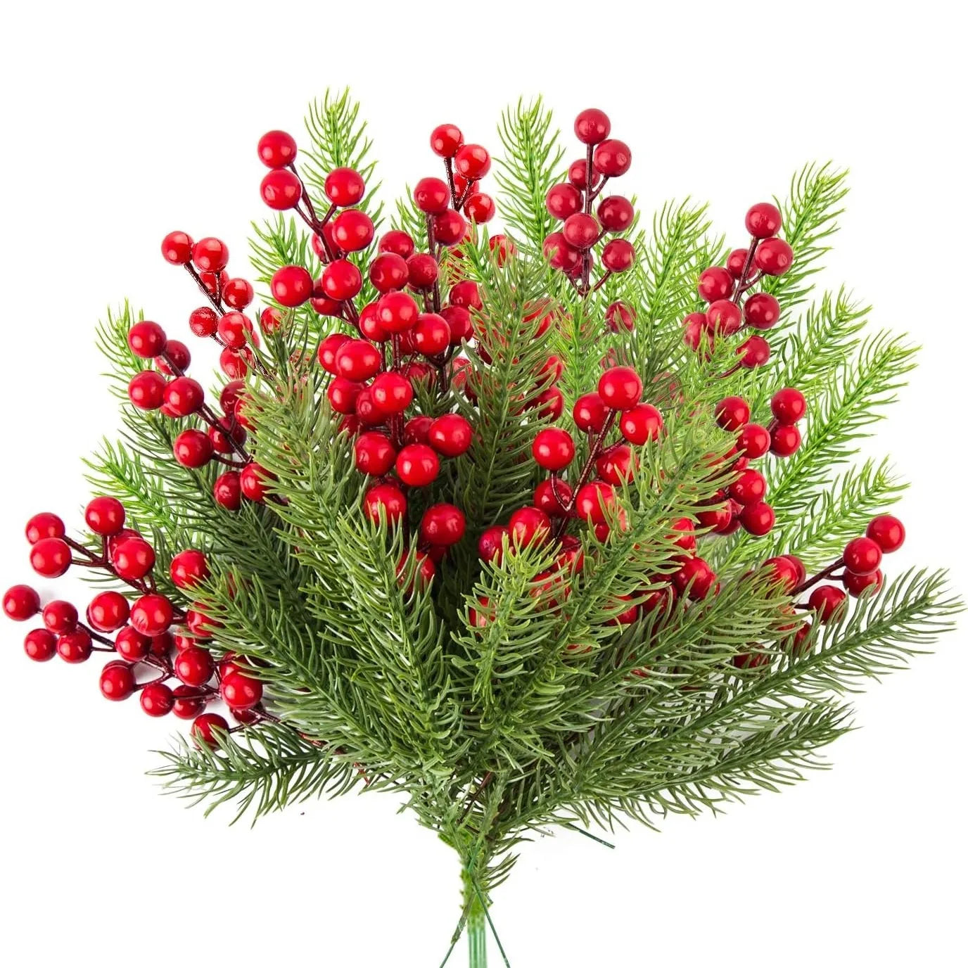 Artificial Pine & Berry Branches(10pcs)
