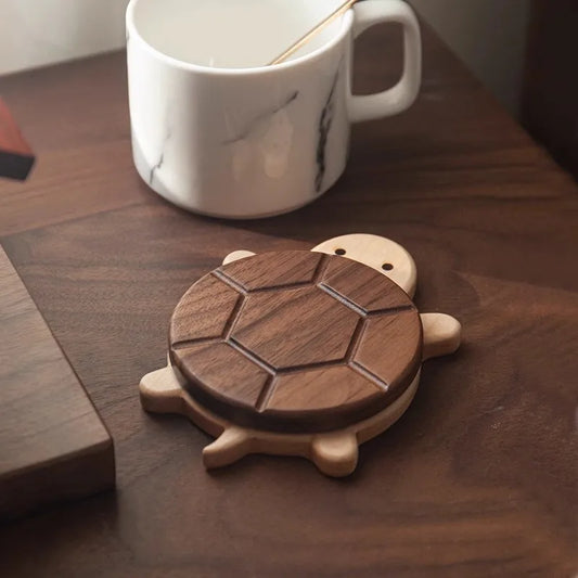 Black Walnut Turtle Wooden Coaster