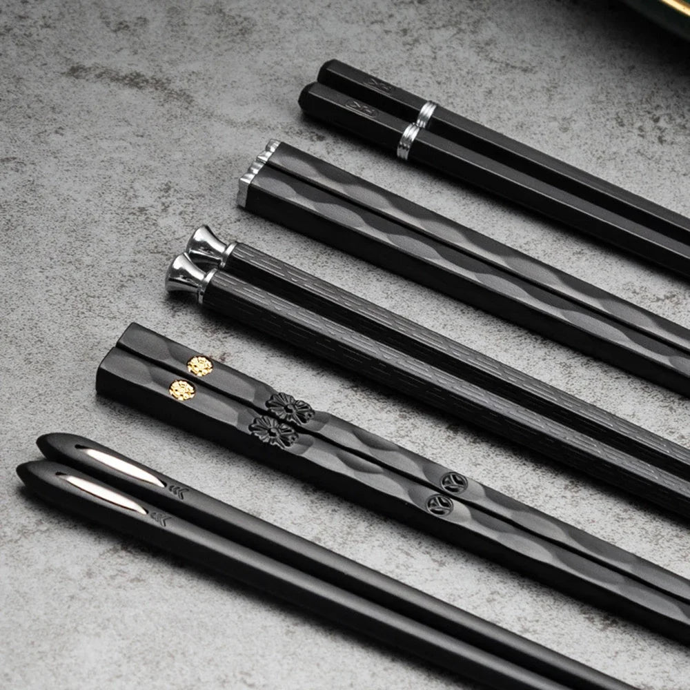 High-Quality Japanese Metal Chopsticks – 5 Pairs