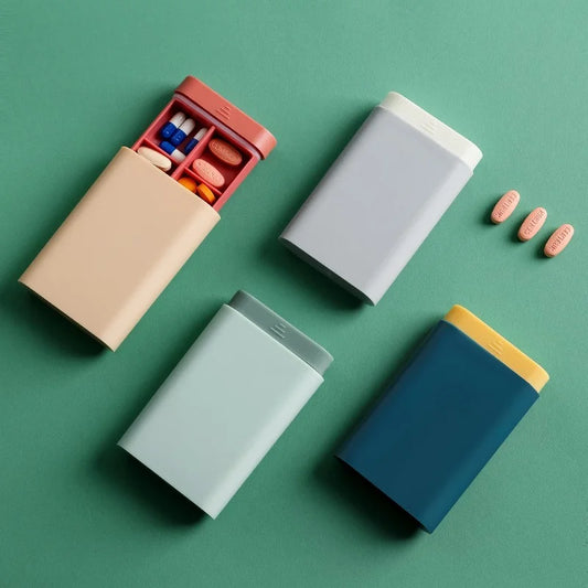 Mini Portable Travel Vitamin & Pill Organizer Box