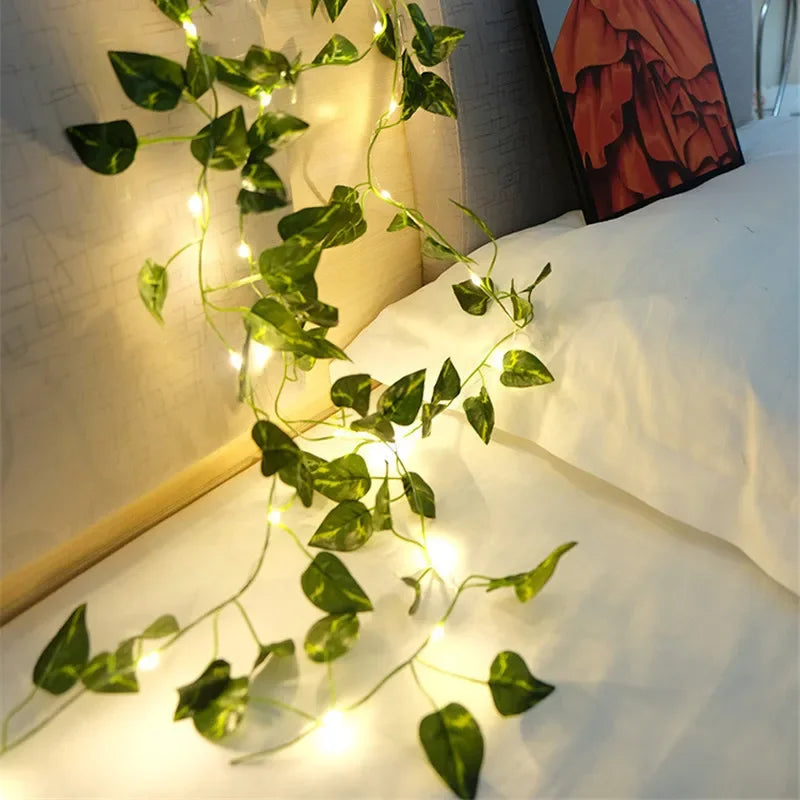 Green Leaf Fairy String Lights