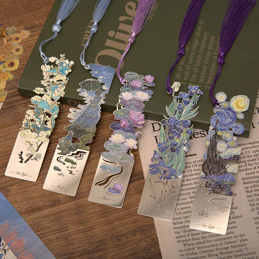 Elegant Brass Floral Bookmark