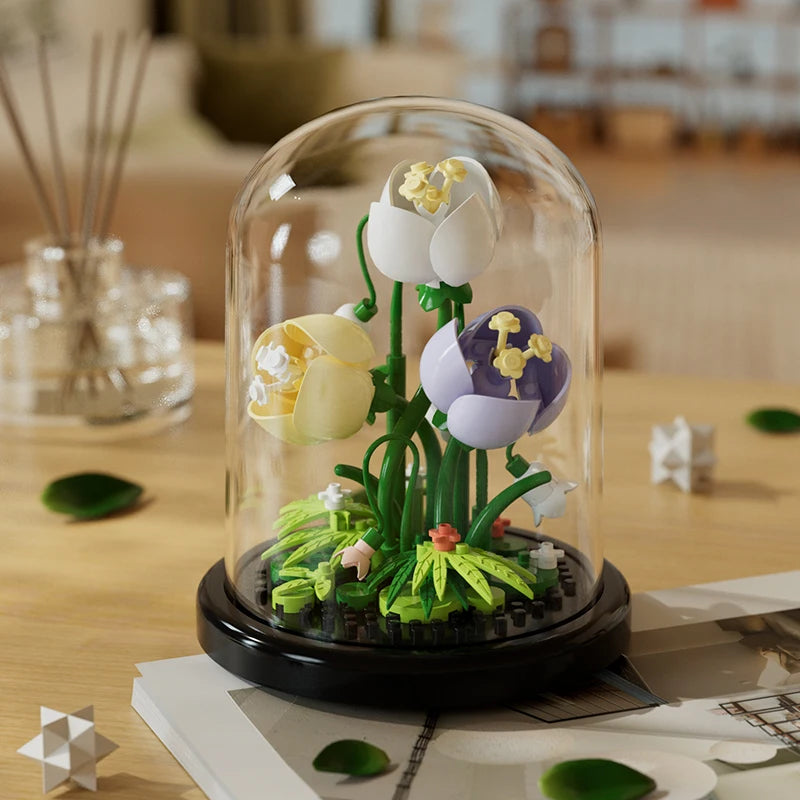 Micro Building Block Sunflower Bouquet