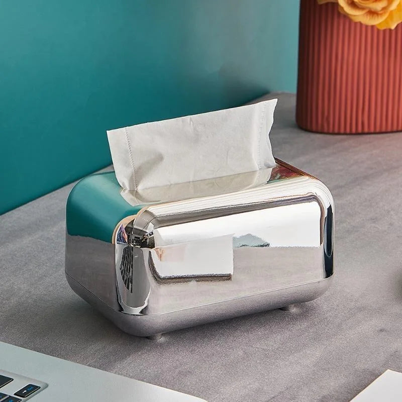 Luxury Golden Tissue Box Organizer