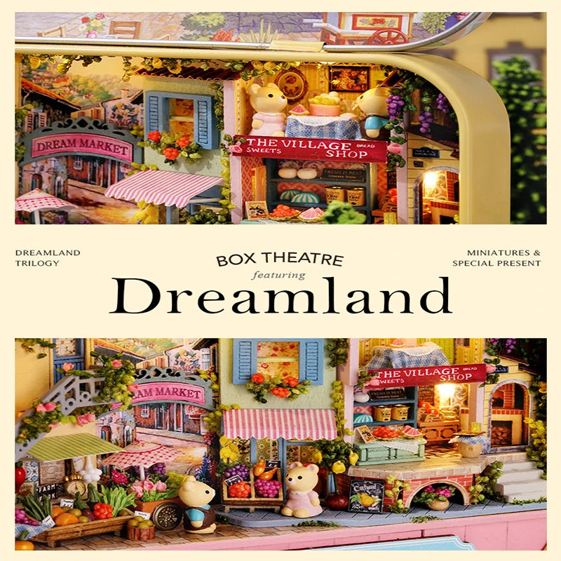 DIY Wooden Miniature Dollhouse Theatre Box
