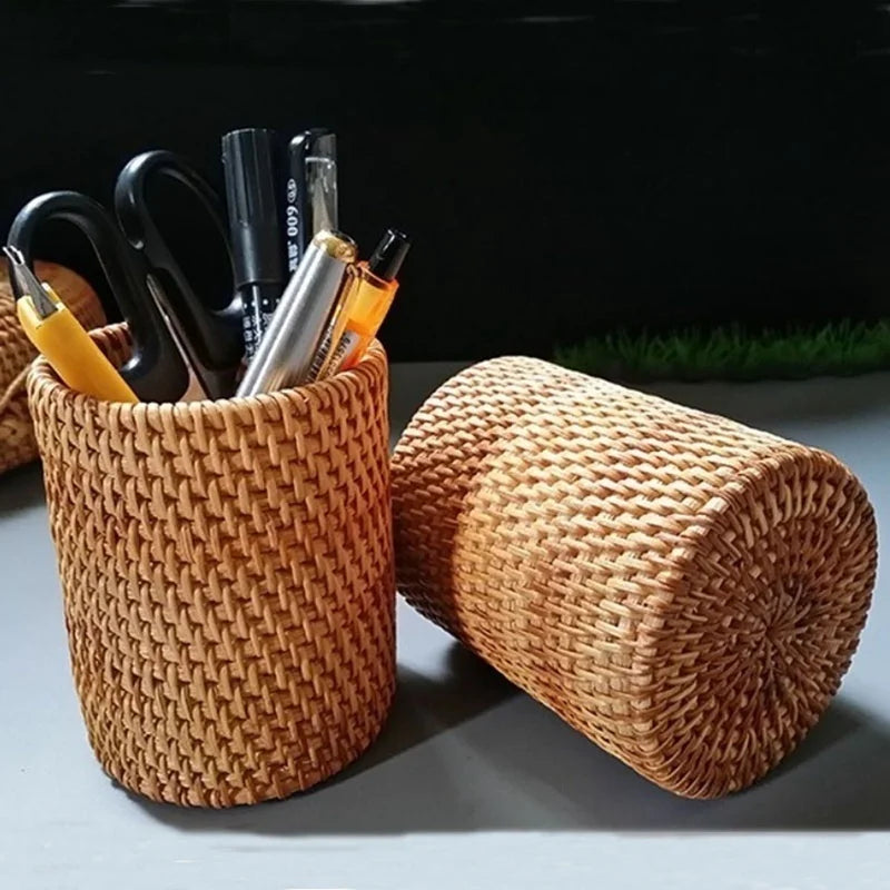 Rattan Tableware Storage Basket