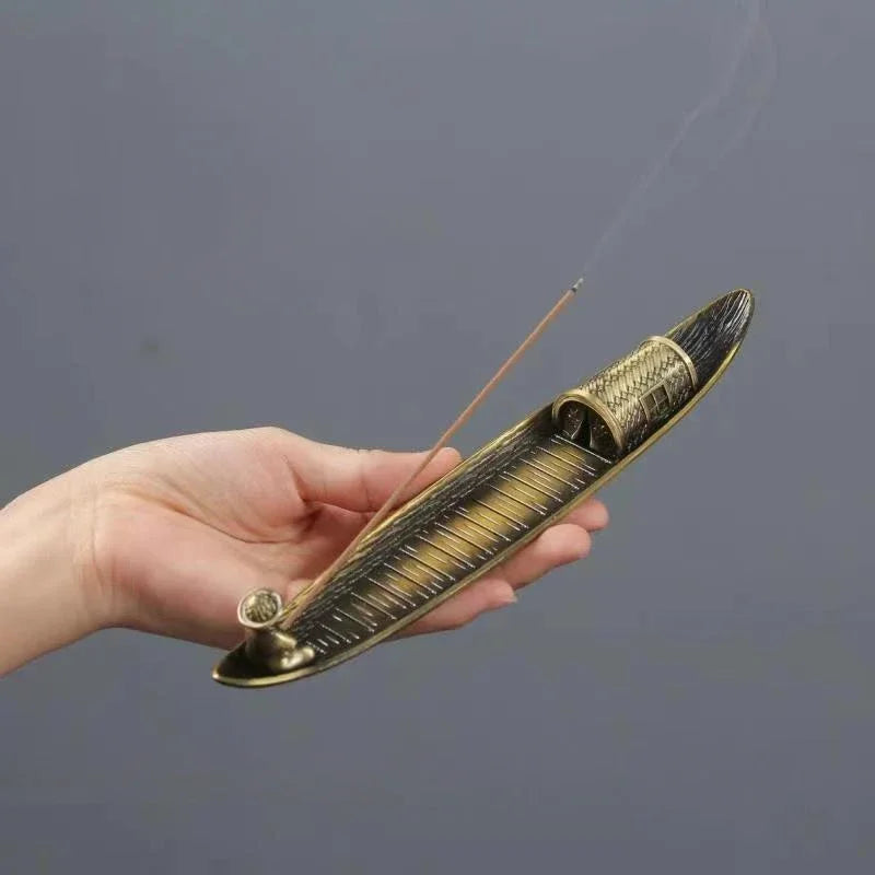 Golden Voyage Fishing Boat Incense Holder
