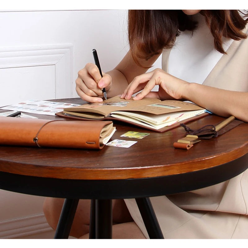 Retro Leather Strap Travel Notebook