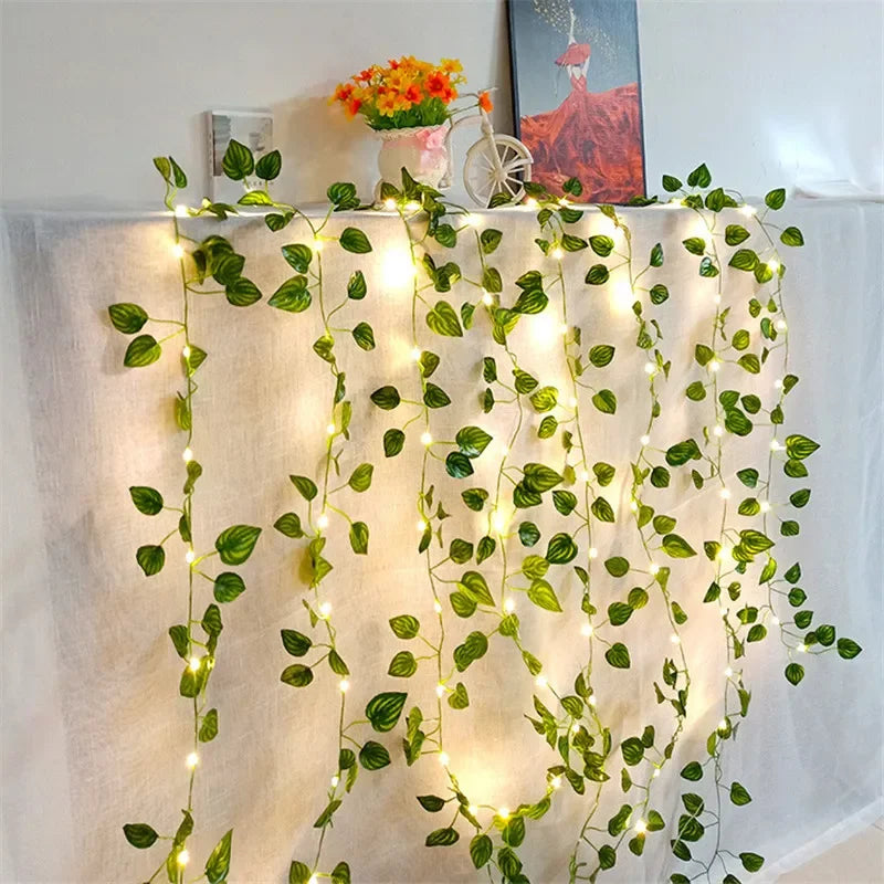 Green Leaf Fairy String Lights