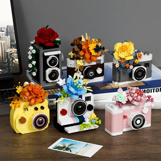 SLR Camera Mirror Flower Building Block Set