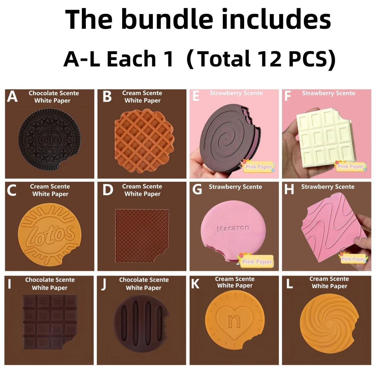 Scented Chocolate & Cookie Pocket Notepads (80 Pages/Set)