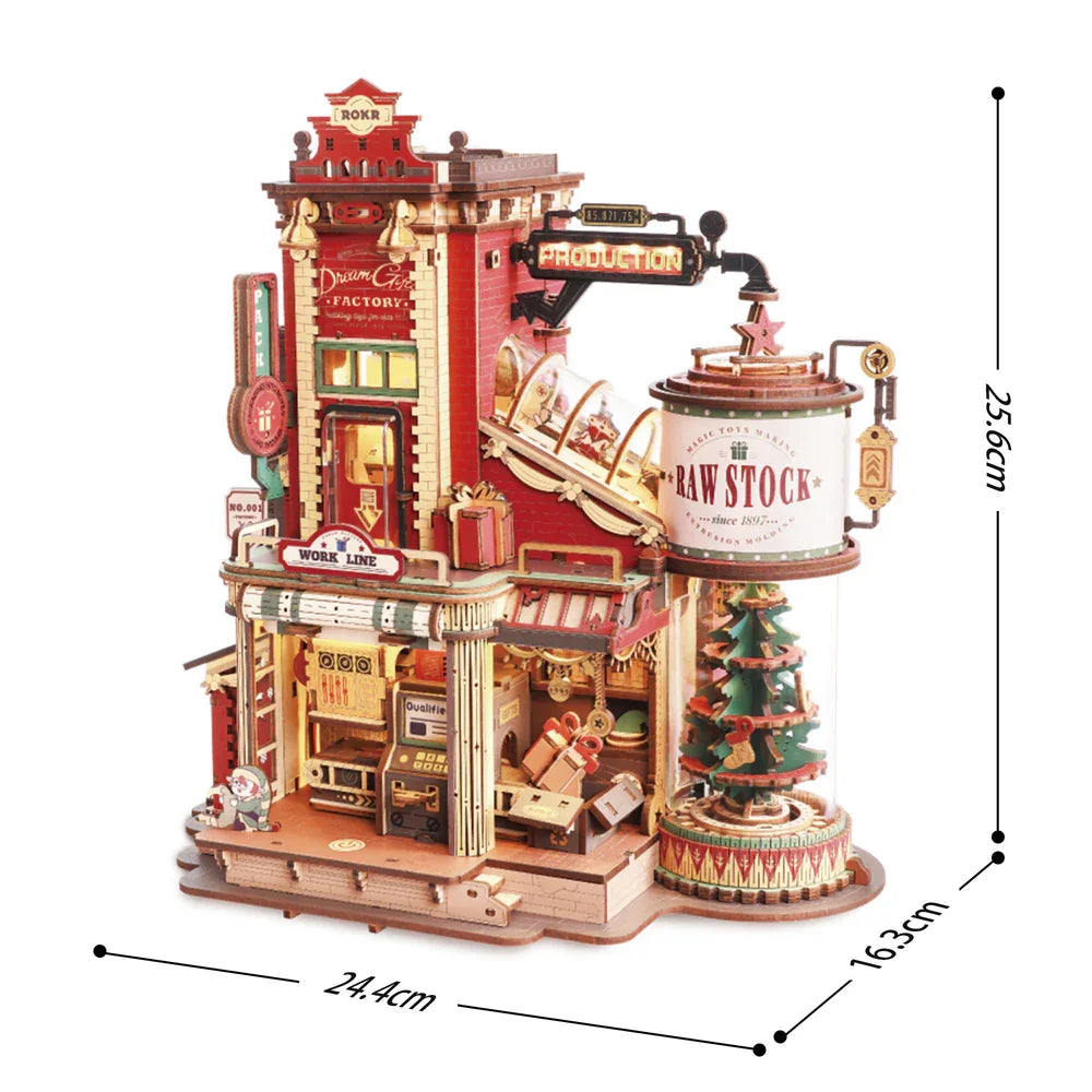 NoeluxeTM Christmas Dream Gift Factory Music Box