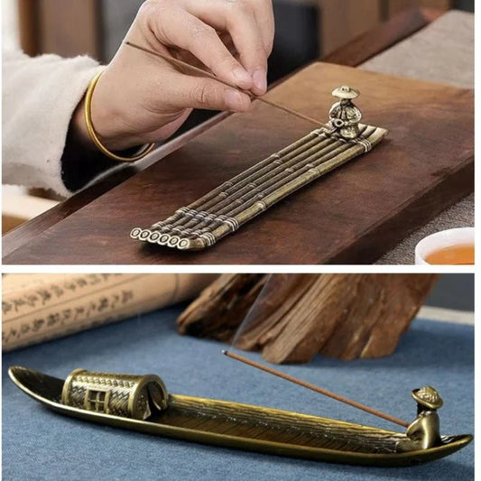 Golden Voyage Fishing Boat Incense Holder