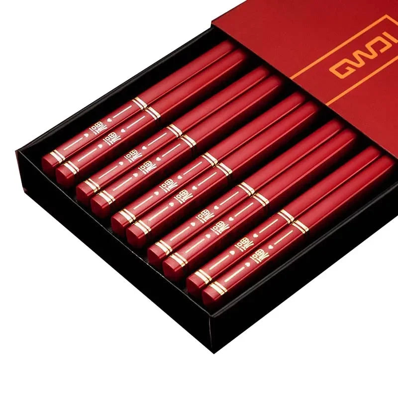 High-Quality Japanese Metal Chopsticks – 5 Pairs