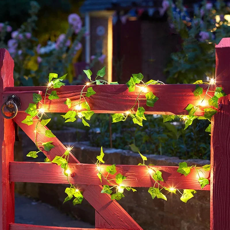 Green Leaf Fairy String Lights