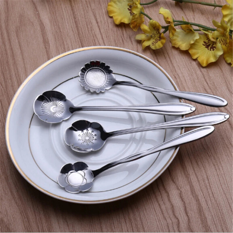 Stainless Steel Flower Spoon Set (8pcs)