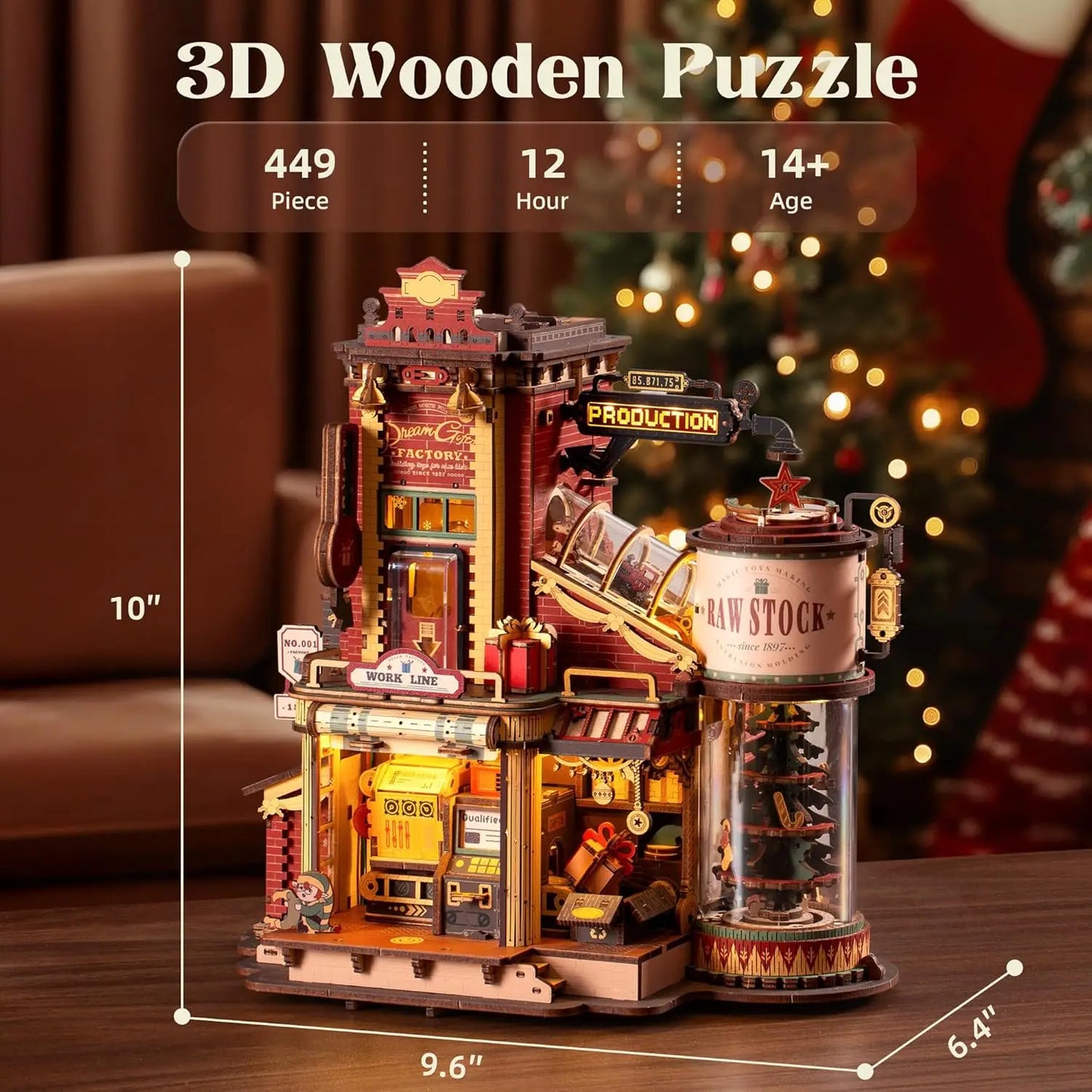 NoeluxeTM Christmas Dream Gift Factory Music Box
