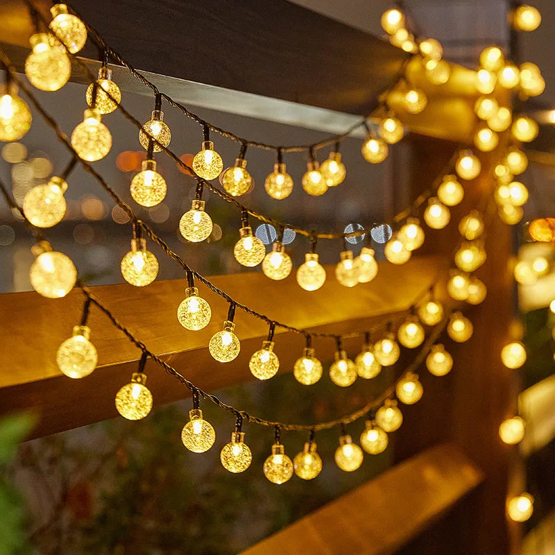 Solar Bubble Ball String Lights