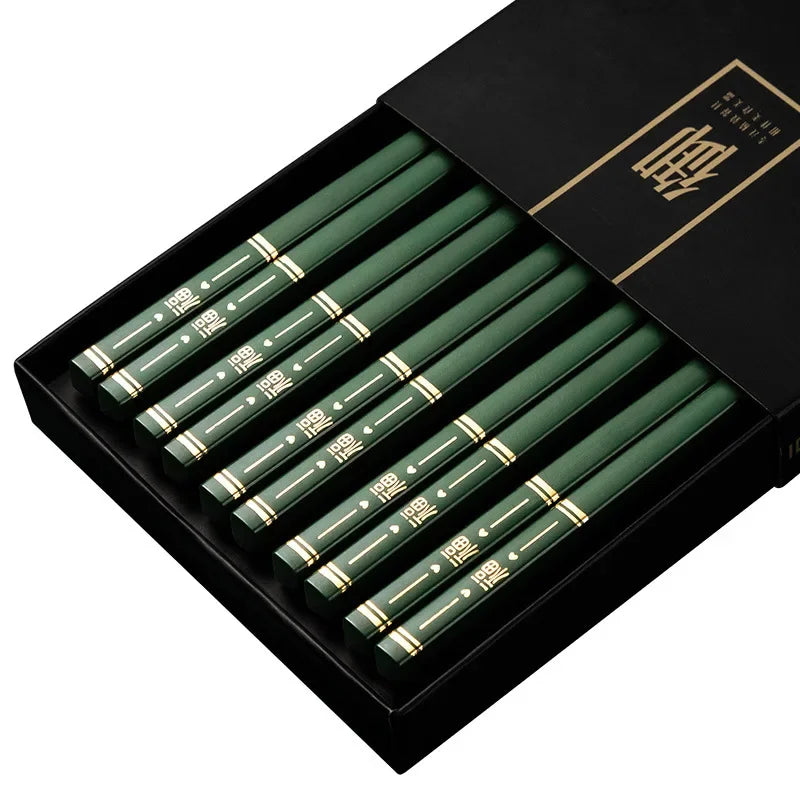 High-Quality Japanese Metal Chopsticks – 5 Pairs