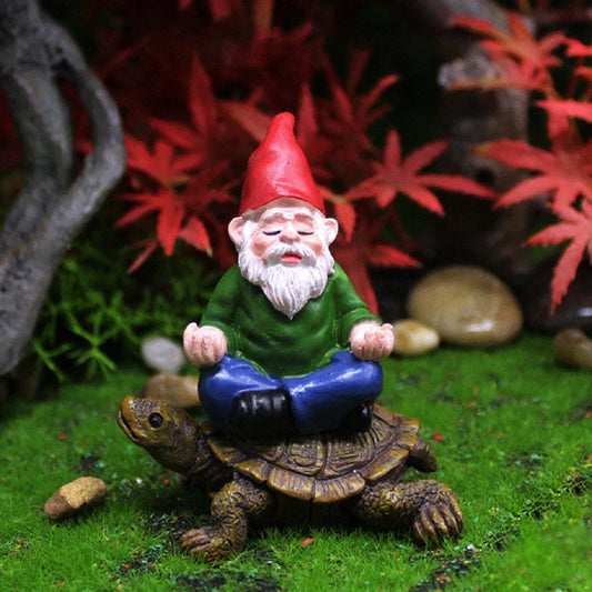 Garden Gnome Riding Turtle