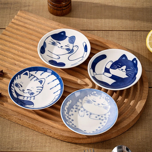 Ceramic Lucky Cat Dessert & Sauce Dish