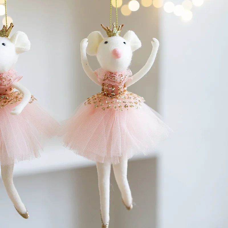 Christmas Mouse Ballet Angel Pendant