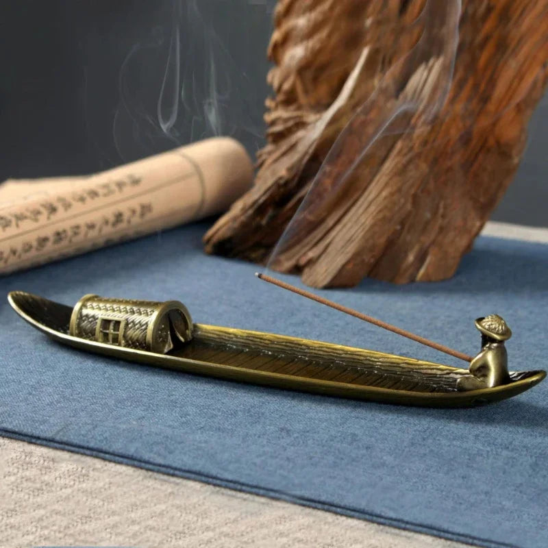 Golden Voyage Fishing Boat Incense Holder